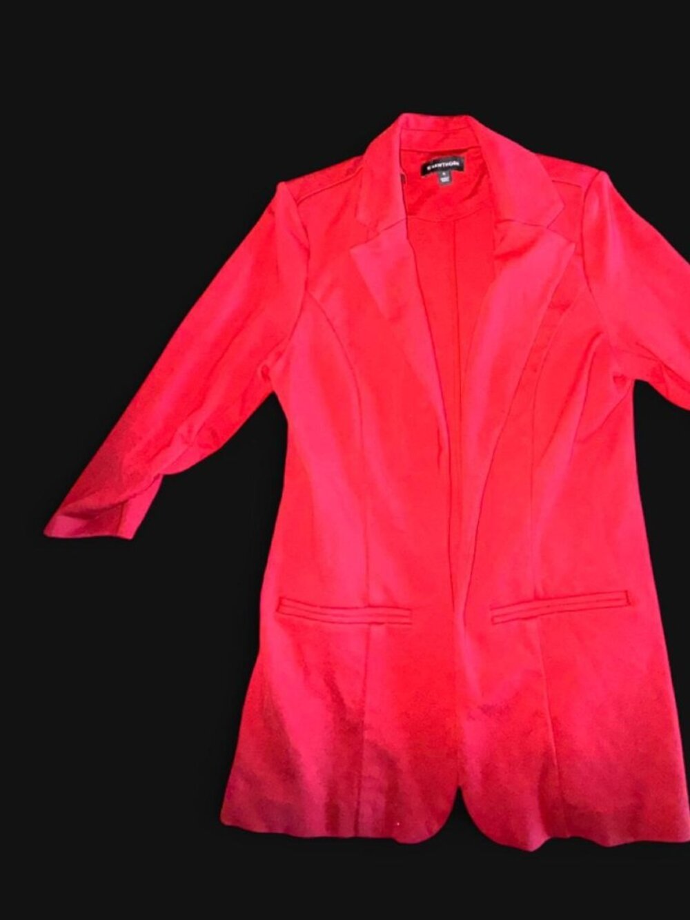 Red, 41 Hawthorn Longline Open Front Blazer, Size M
